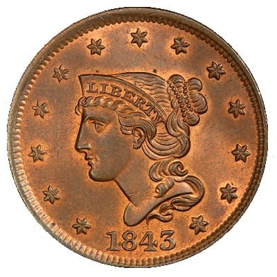 US 1843 Cent