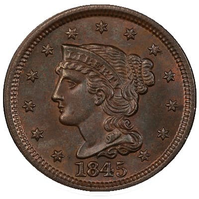 US 1845 Cent