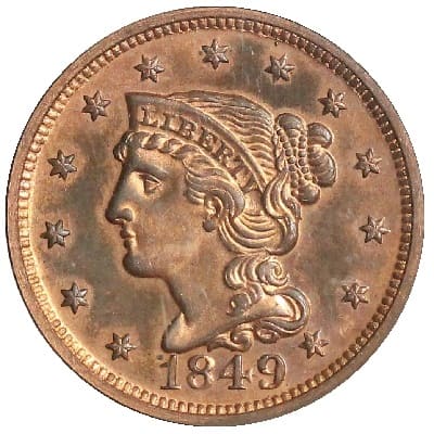 US 1849 Cent