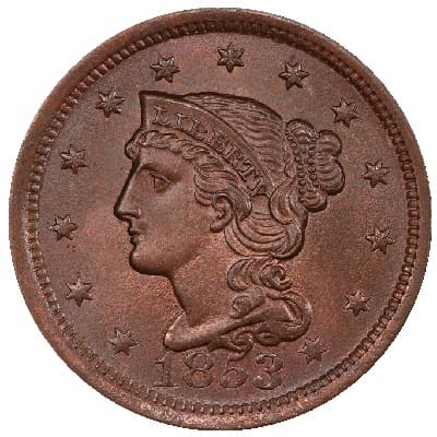 US 1853 Cent