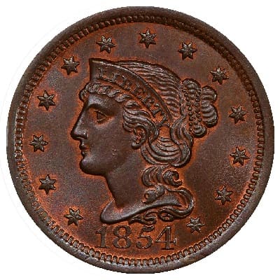 US 1854 Cent