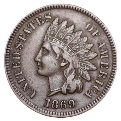 US 1869 Cent