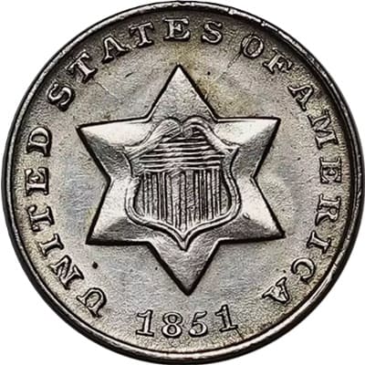US 1851 Three Cent