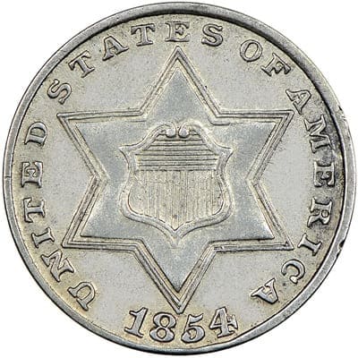 US 1854 Three Cent