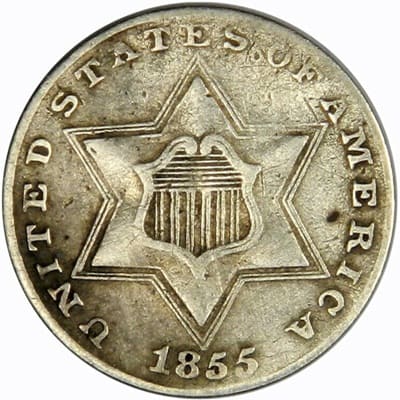 US 1855 Three Cent