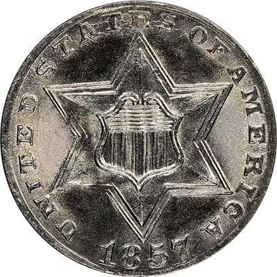 US 1857 Three Cent