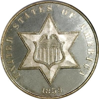 US 1859 Three Cent
