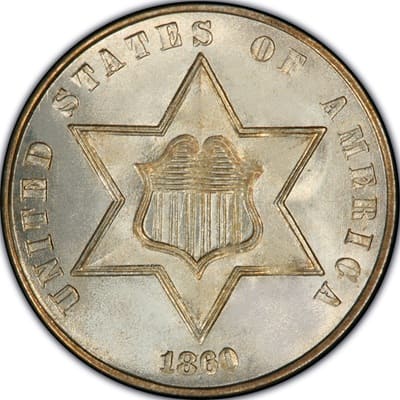 US 1860 Three Cent