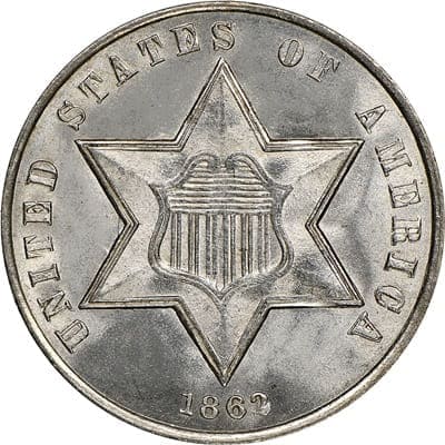 US 1862 Three Cent