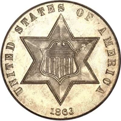 US 1863 Three Cent