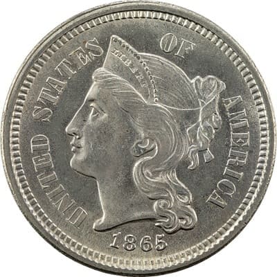 US 1865 Three Cent