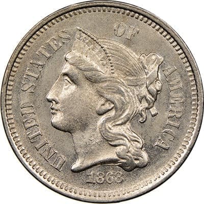 US 1868 Three Cent
