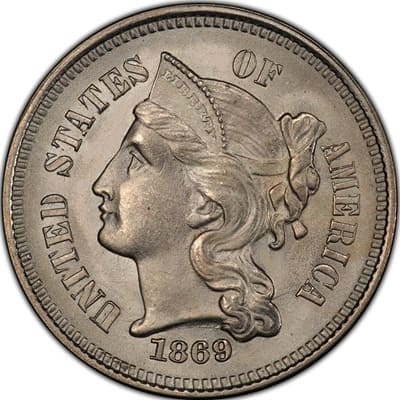 US 1869 Three Cent