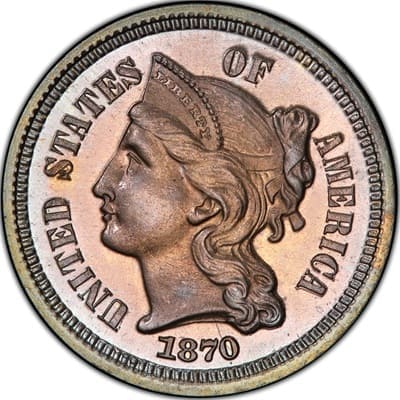 US 1870 Three Cent