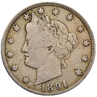 US 1891 Nickel