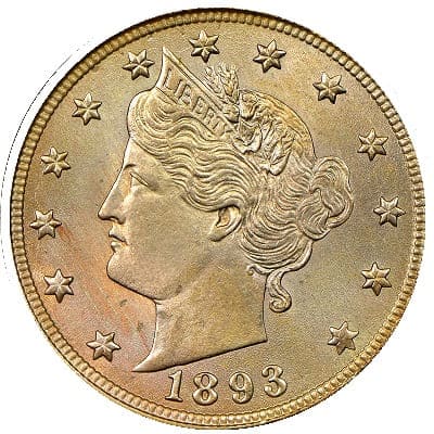 US 1893 Nickel
