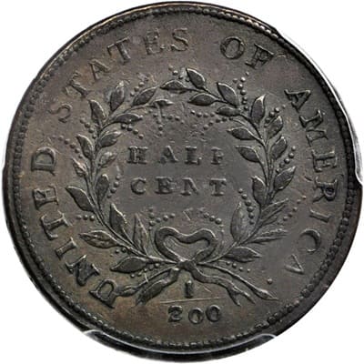 US 1793 Half Cent Value