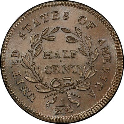 US 1795 Half Cent Value