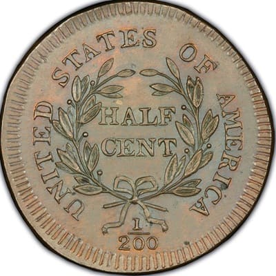 US 1796 Half Cent Value