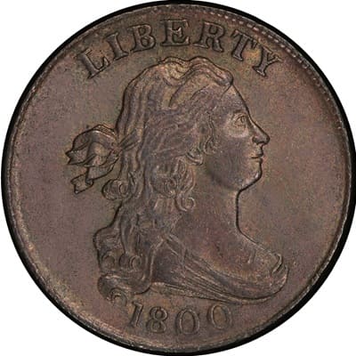 US US 1800 Half Cent Value