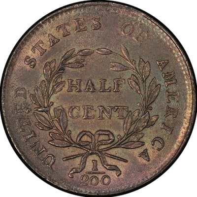 US 1800 Half Cent Value