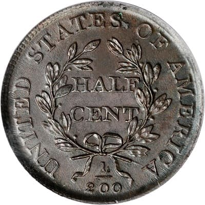 US 1808 Half Cent Value