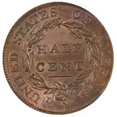 US 1810 Half Cent Value