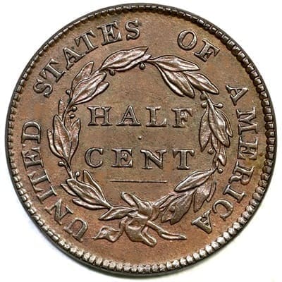 US 1826 Half Cent Value