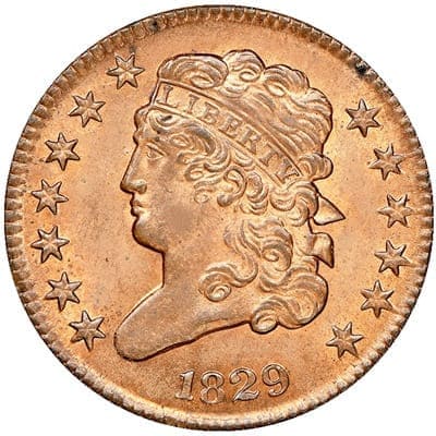 US 1829 Half Cent
