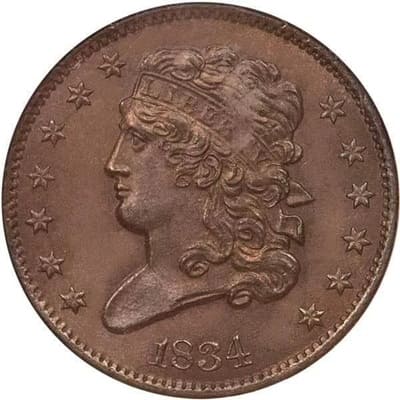 US 1834 Half Cent