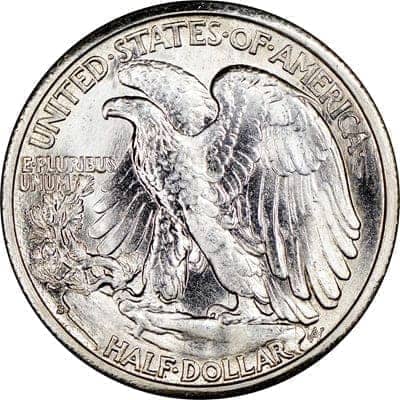 Obverse of US 1929 Half Dollar Value