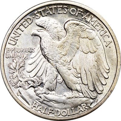 Obverse of US 1935 Half Dollar Value