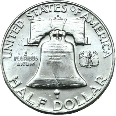 Obverse of US 1963 Half Dollar Value