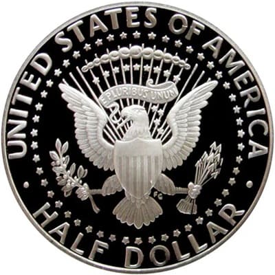 Obverse of US 1998 Half Dollar Value