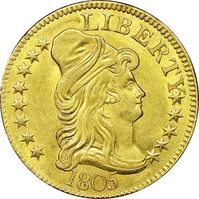 US US 1805 Half Eagle $5 Value