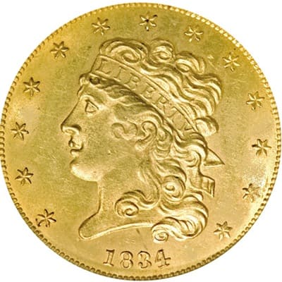 US 1834 Half Eagle $5