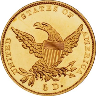 US 1835 Half Eagle $5 Value