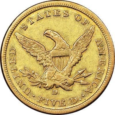 US 1841 Half Eagle $5 Value