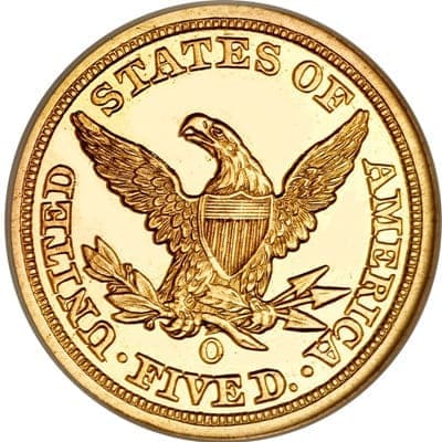 US 1844 Half Eagle $5 Value