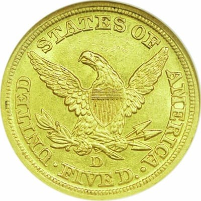 US 1845 Half Eagle $5 Value