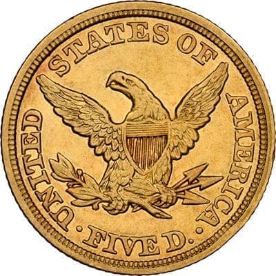 US 1850 Half Eagle $5 Value