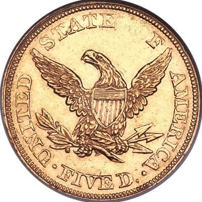 US 1862 Half Eagle $5 Value