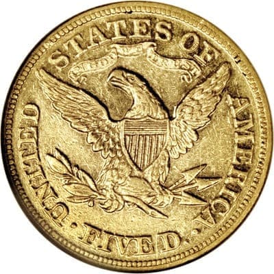 US 1870 Half Eagle $5 Value