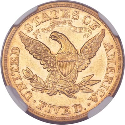 US 1871 Half Eagle $5 Value