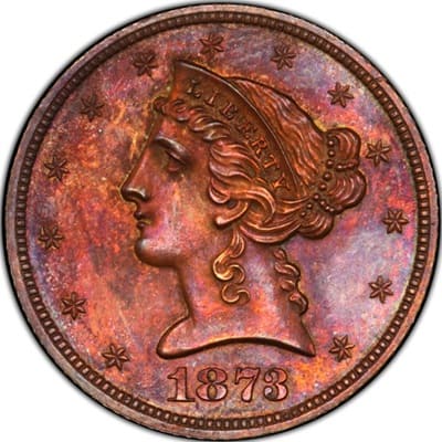 US US 1873 Half Eagle $5 Value