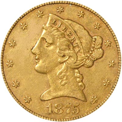 US 1875 Half Eagle $5