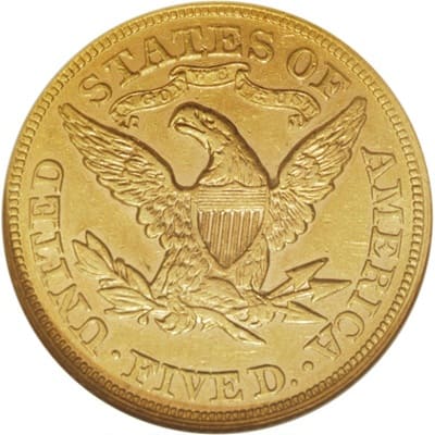 US 1876 Half Eagle $5 Value