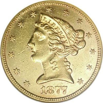 US 1877 Half Eagle $5