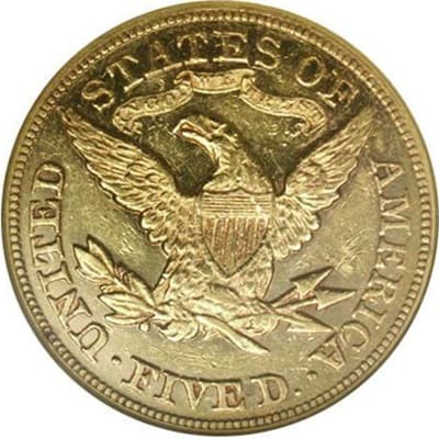 US 1877 Half Eagle $5 Value