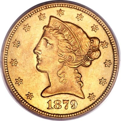US 1879 Half Eagle $5